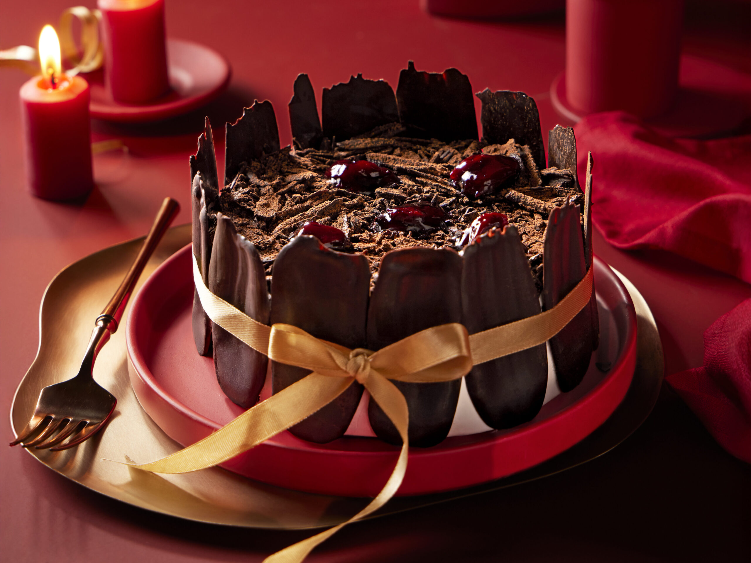 Eggless Cakes in Mumbai - Dark Cherry and Blueberry Chocolate Gateau | Birdy's Bakery & Patisserie
